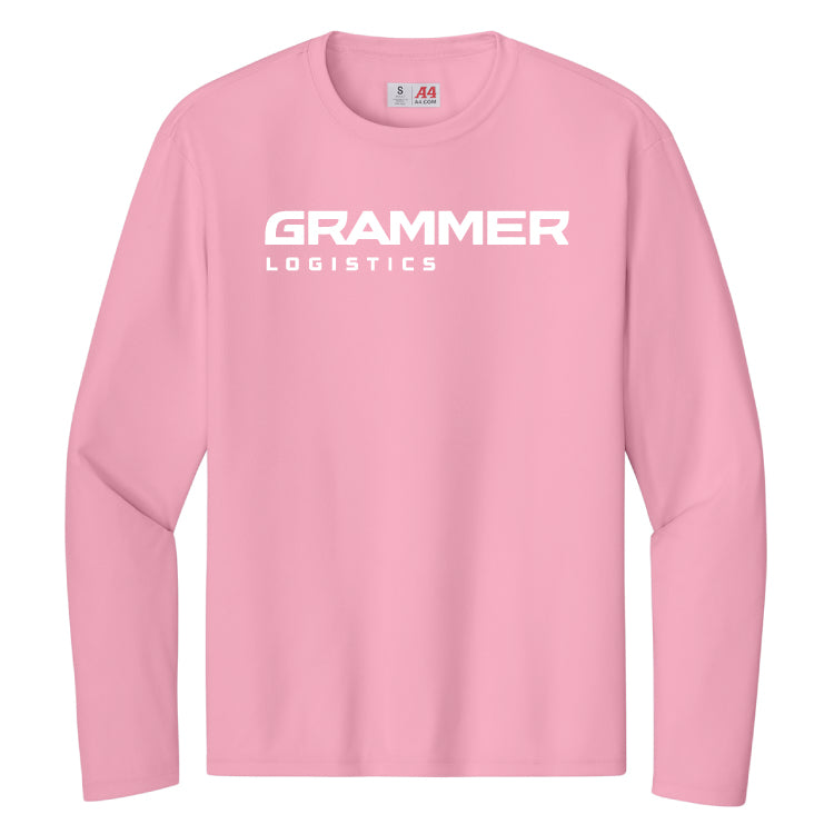A4 Men's Cooling Performance Long Sleeve T-Shirt - Pink