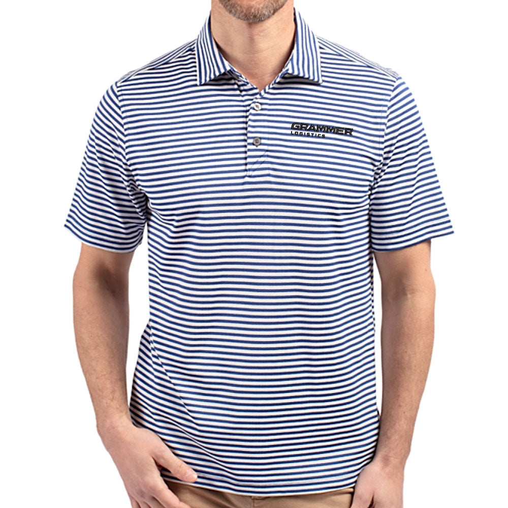 Cutter & Buck Virtue Eco Pique Stripe Recycled Mens Polo