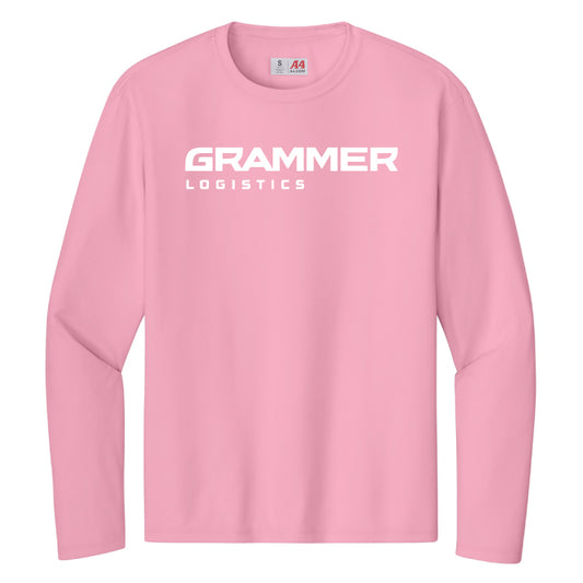 A4 Men's Cooling Performance Long Sleeve T-Shirt - Pink