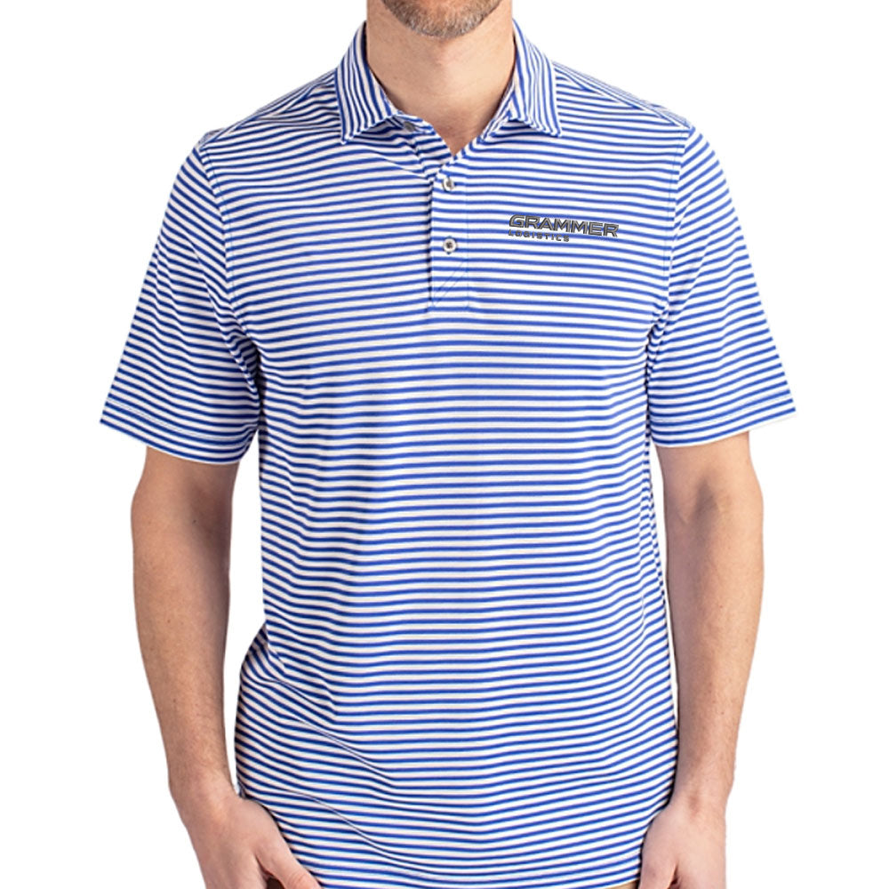 Cutter & Buck Virtue Eco Pique Stripe Recycled Mens Polo