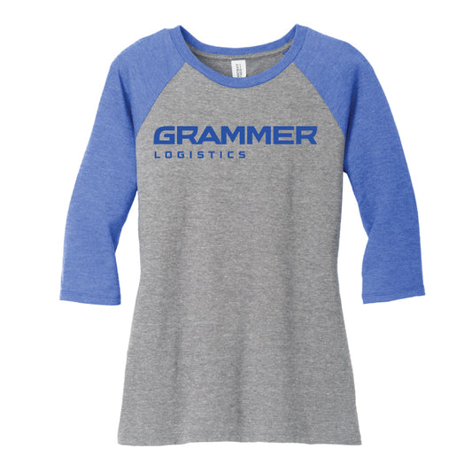 District Women's Perfect Tri 3/4 Sleeve Raglan